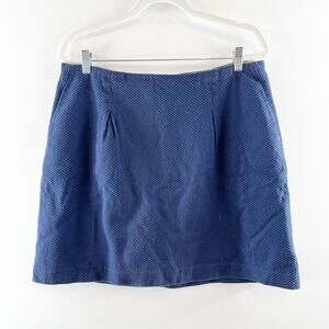 Boden Lucy Textured Mini Skirt Navy Blue 12